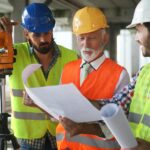 Picture of construction engineer working on building site