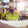 Picture of construction engineer working on building site